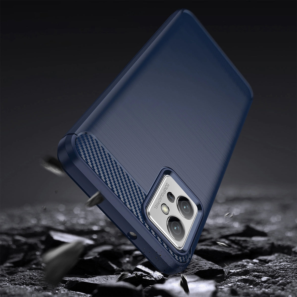 Carbon Case etui Realme Narzo 50 5G elastyczny silikonowy karbonowy – zdjęcie 3