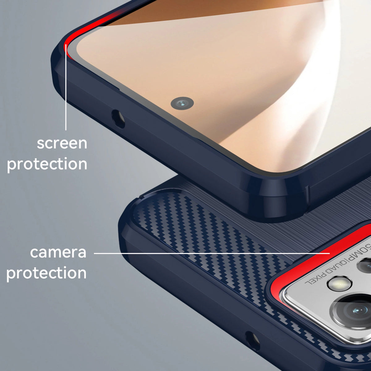Carbon Case etui Realme Narzo 50 5G elastyczny silikonowy karbonowy – zdjęcie 6