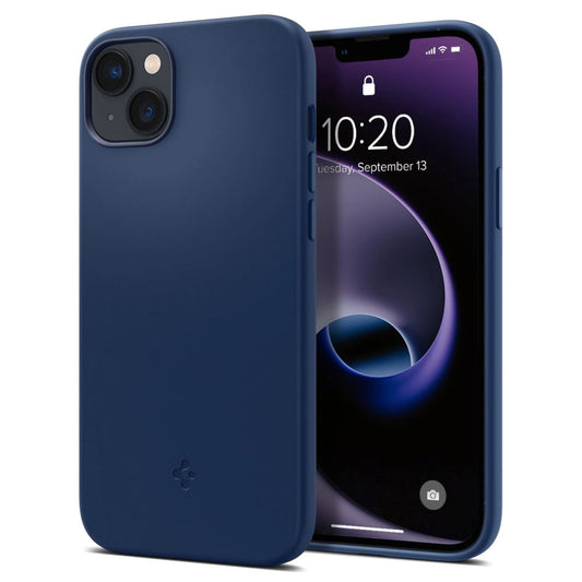 Etui Spigen Silicone Fit Mag z MagSafe na iPhone 14 Plus - niebieskie