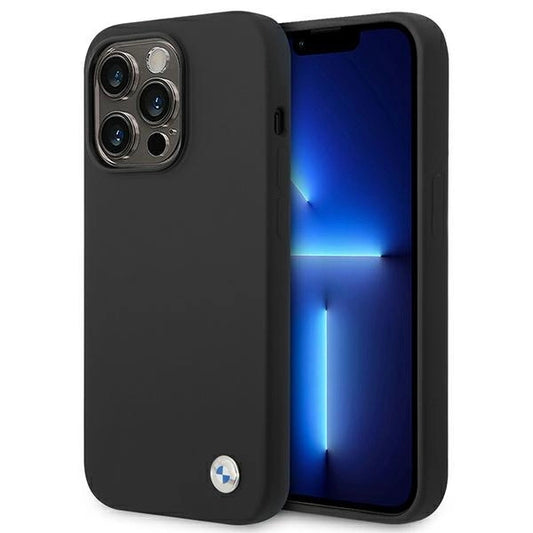 Etui BMW Silicone Metal Logo na iPhone 14 Pro Max - czarne