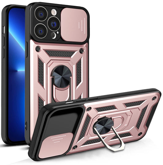 Hybrid Armor Camshield etui iPhone 13 Pro pancerny na aparat różowe