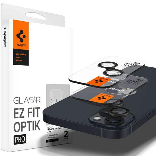 Osłona aparatu Spigen na iPhone 14 / Plus / 15 / Plus - czarna 2 szt.