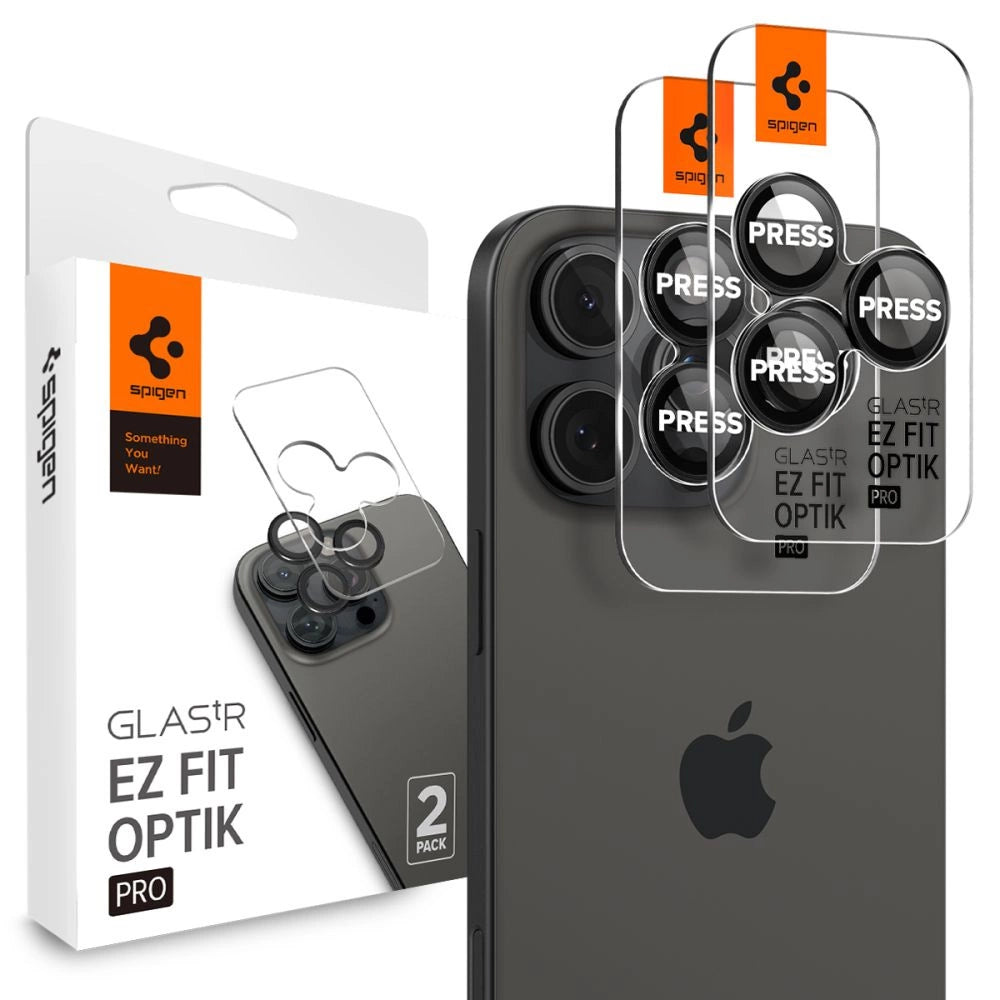 Osłona aparatu Spigen Glas.tR EZ Fit na iPhone 14 Pro - czarna 2 szt.