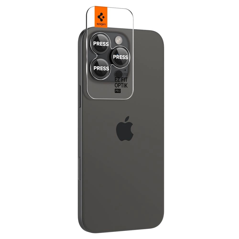 Osłona aparatu Spigen Glas.tR EZ Fit na iPhone 14 Pro - czarna 2 szt. – zdjęcie 3