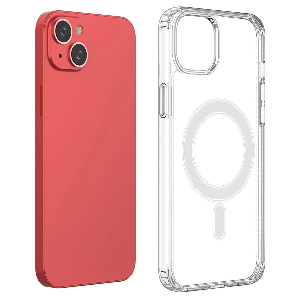 Etui magnetyczne do iPhone 14 Plus ze srebrnym ringiem - przezroczyste – zdjęcie 7