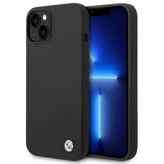 Etui BMW Silicone Metal Logo na iPhone 14 - czarne