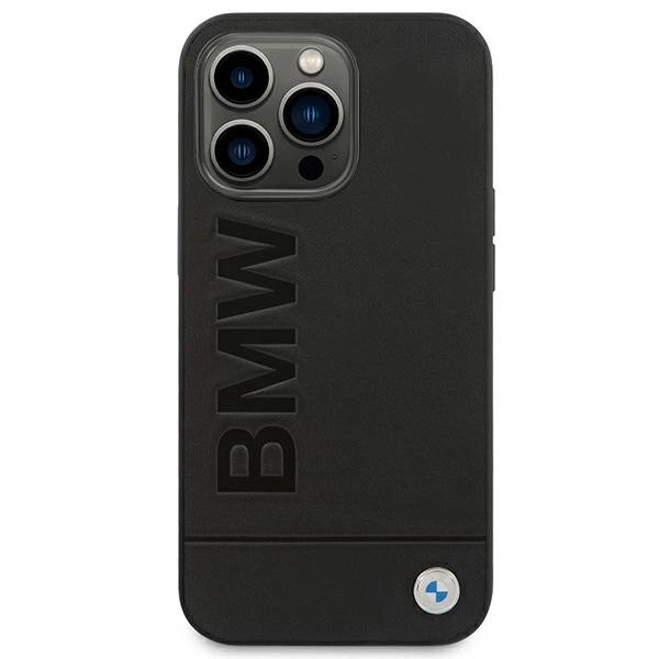 Etui BMW Leather Stamp na iPhone 14 Pro Max - czarne – zdjęcie 3