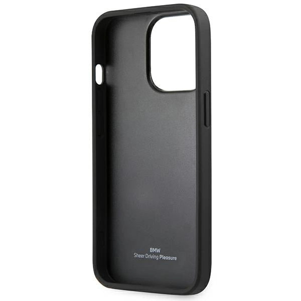 Etui BMW Leather Stamp na iPhone 14 Pro Max - czarne – zdjęcie 7