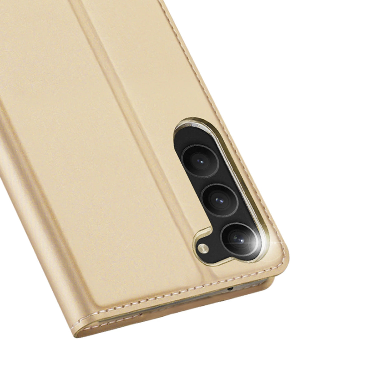 Dux Ducis Skin Pro etui Samsung Galaxy S23+ na kartę podstawka złote – zdjęcie 3