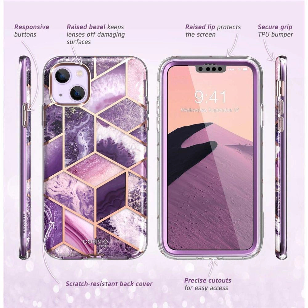 Etui Supcase Cosmo na iPhone 14 Plus - różowy marmur – zdjęcie 4