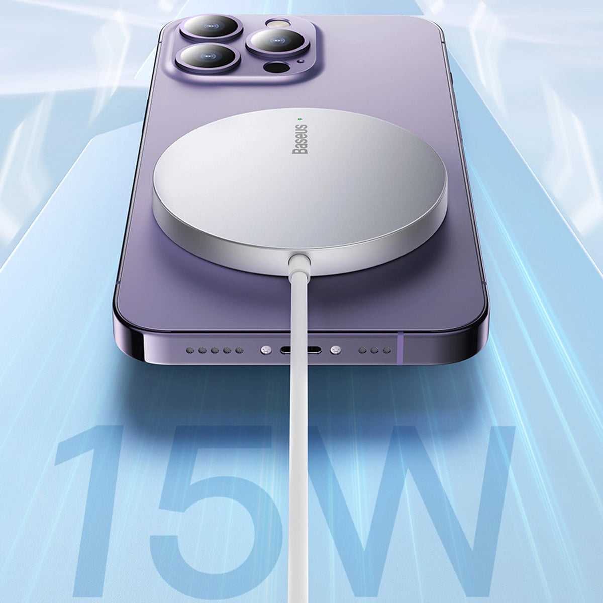 Baseus Simple Mini3 ładowarka indukcyjna MagSafe 15W czarny – zdjęcie 6
