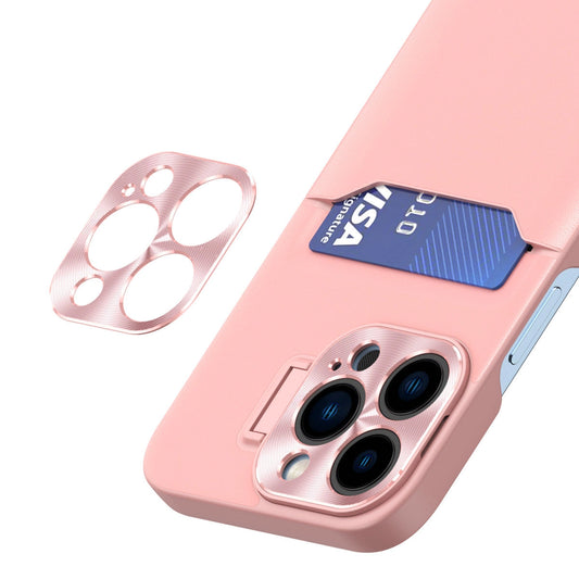 Leather Stand Case etui Samsung Galaxy S23 na kartę z podstawką różowe
