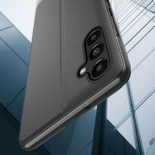 Eco Leather View Case do Samsung Galaxy S23+ z klapką podstawka czerwone