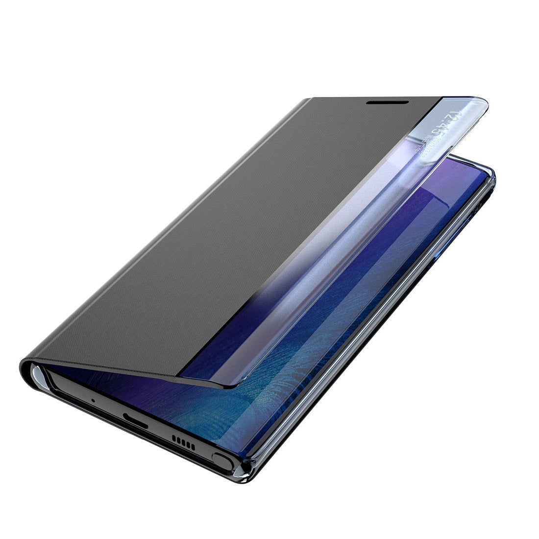 New Sleep Case do Samsung Galaxy S23+ pokrowiec z klapką podstawka czarne – zdjęcie 4
