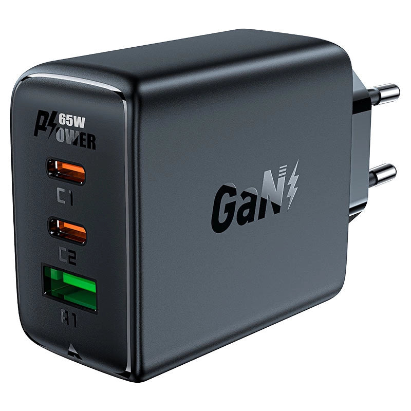 Acefast szybka ładowarka sieciowa GaN (2x USB-C / USB-A) PPS / PD / QC4+ – zdjęcie 4