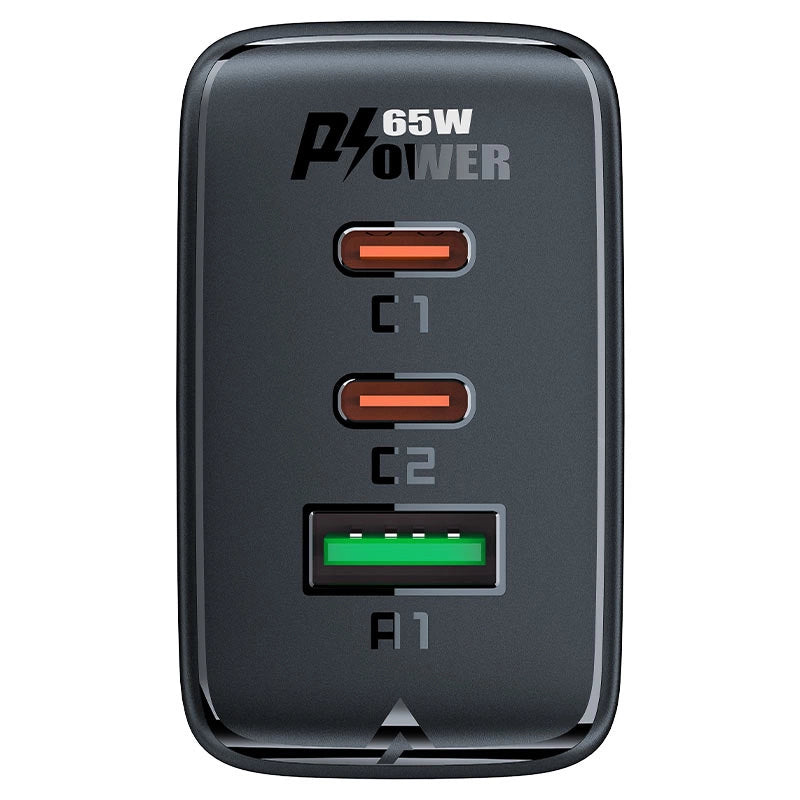Acefast szybka ładowarka sieciowa GaN (2x USB-C / USB-A) PPS / PD / QC4+ – zdjęcie 8