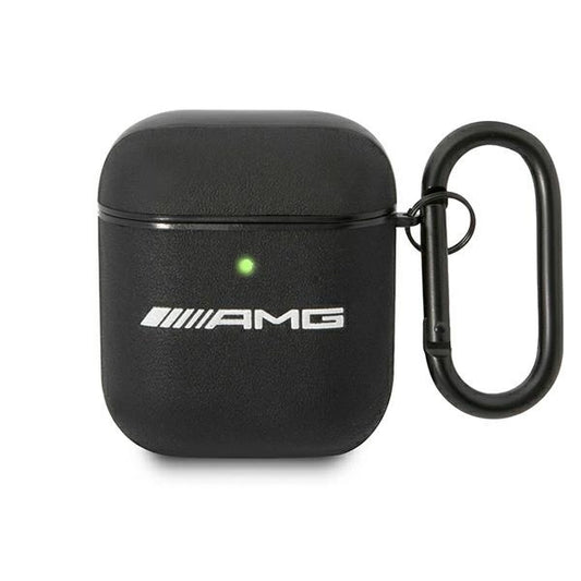 Etui AMG Leather Big Logo na AirPods - czarne