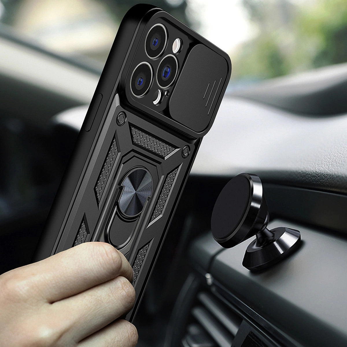 Hybrid Armor Camshield etui Motorola Moto G62 5G pancerny na aparat czarne – zdjęcie 2