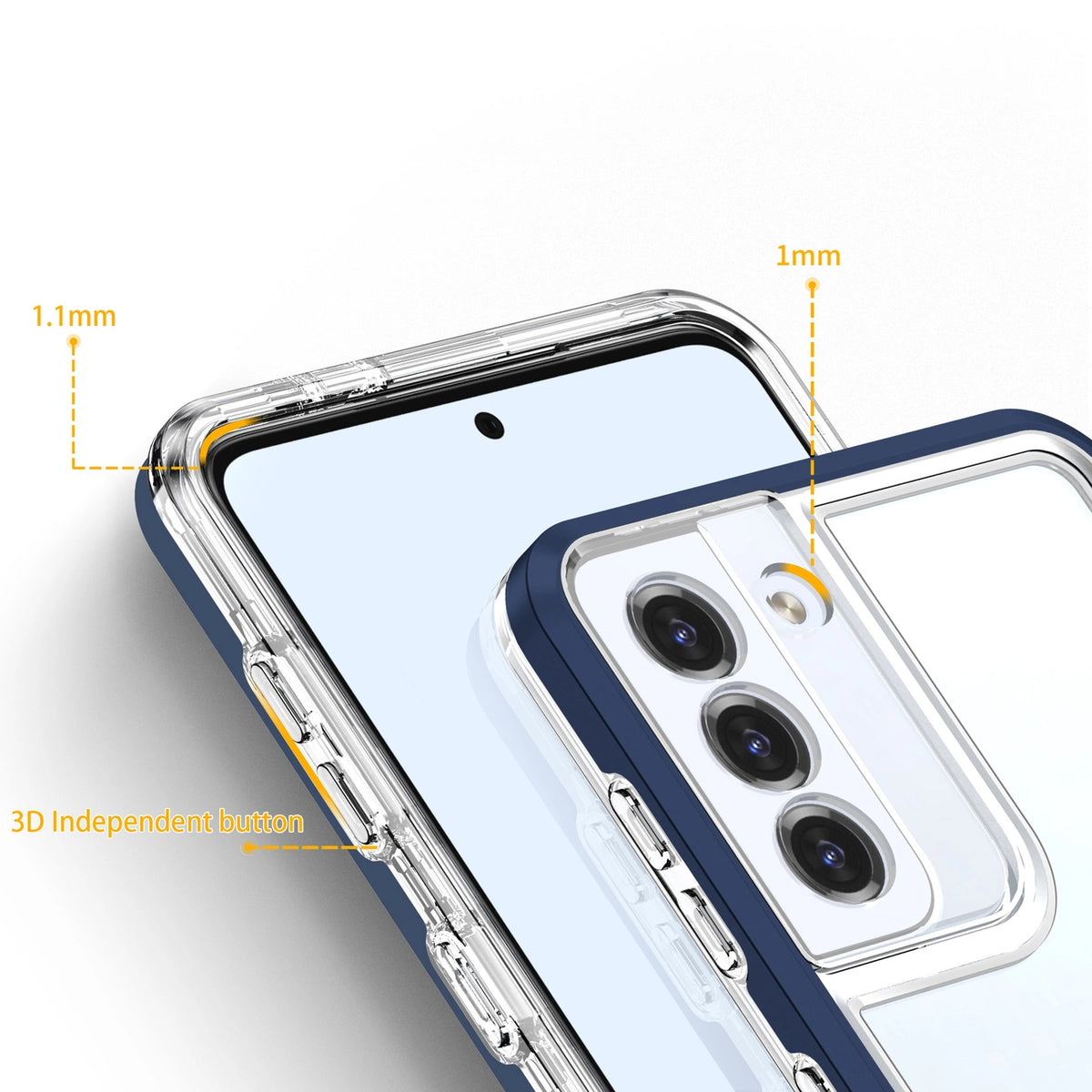 Clear 3in1 etui do Samsung Galaxy S23+ silikonowy pokrowiec z ramką – zdjęcie 4