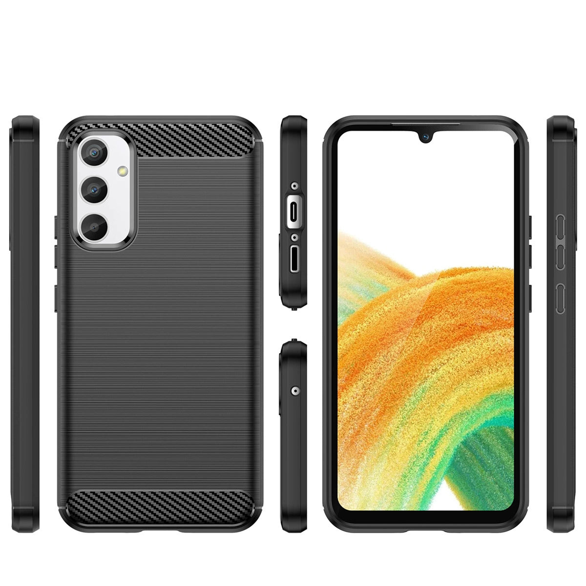 Carbon Case etui do Realme 10 Pro elastyczny silikonowy karbonowy – zdjęcie 2