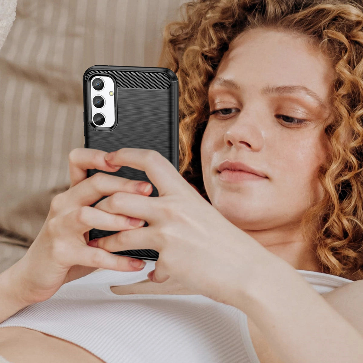 Carbon Case etui do Realme 10 Pro elastyczny silikonowy karbonowy – zdjęcie 7