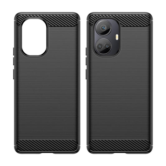 Carbon Case etui do Realme 10 Pro+ elastyczny silikonowy karbonowy