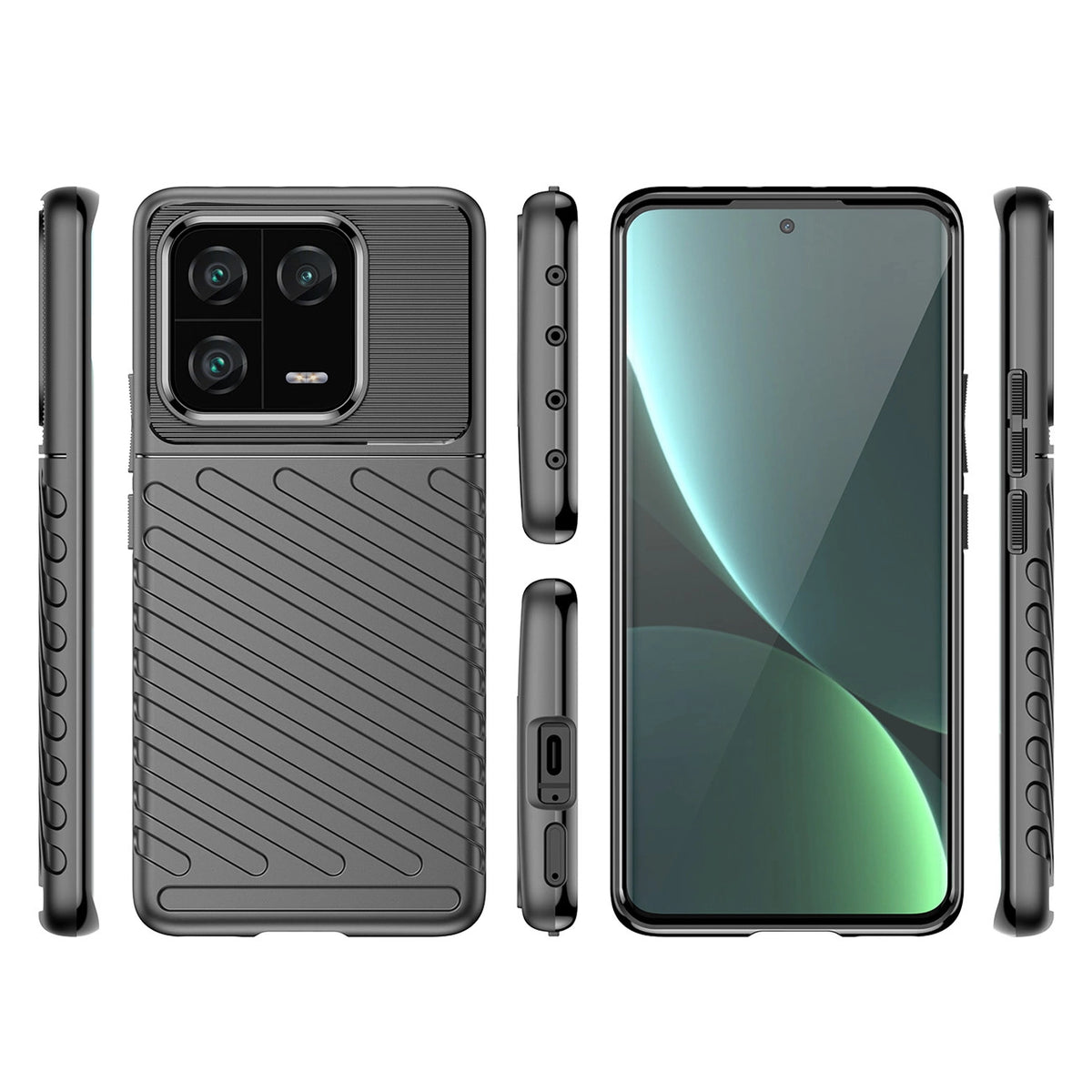 Thunder Case etui do Xiaomi 13 Pro silikonowy pancerny pokrowiec czarne – zdjęcie 2