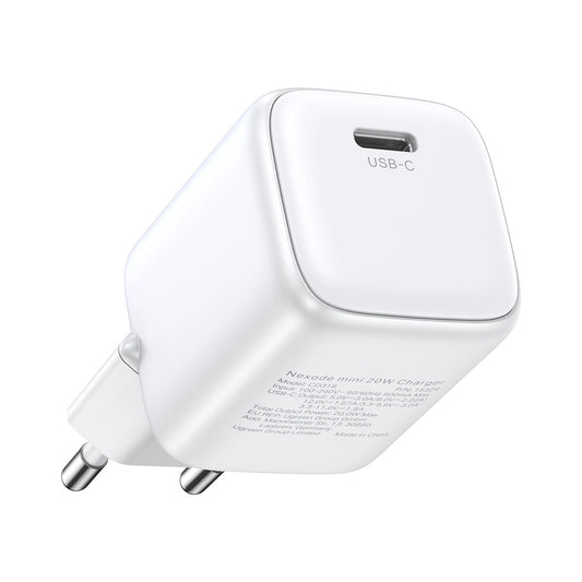 Ładowarka Ugreen Nexode mini CD318 15324 sieciowa GaN 20W USB-C PD - biała