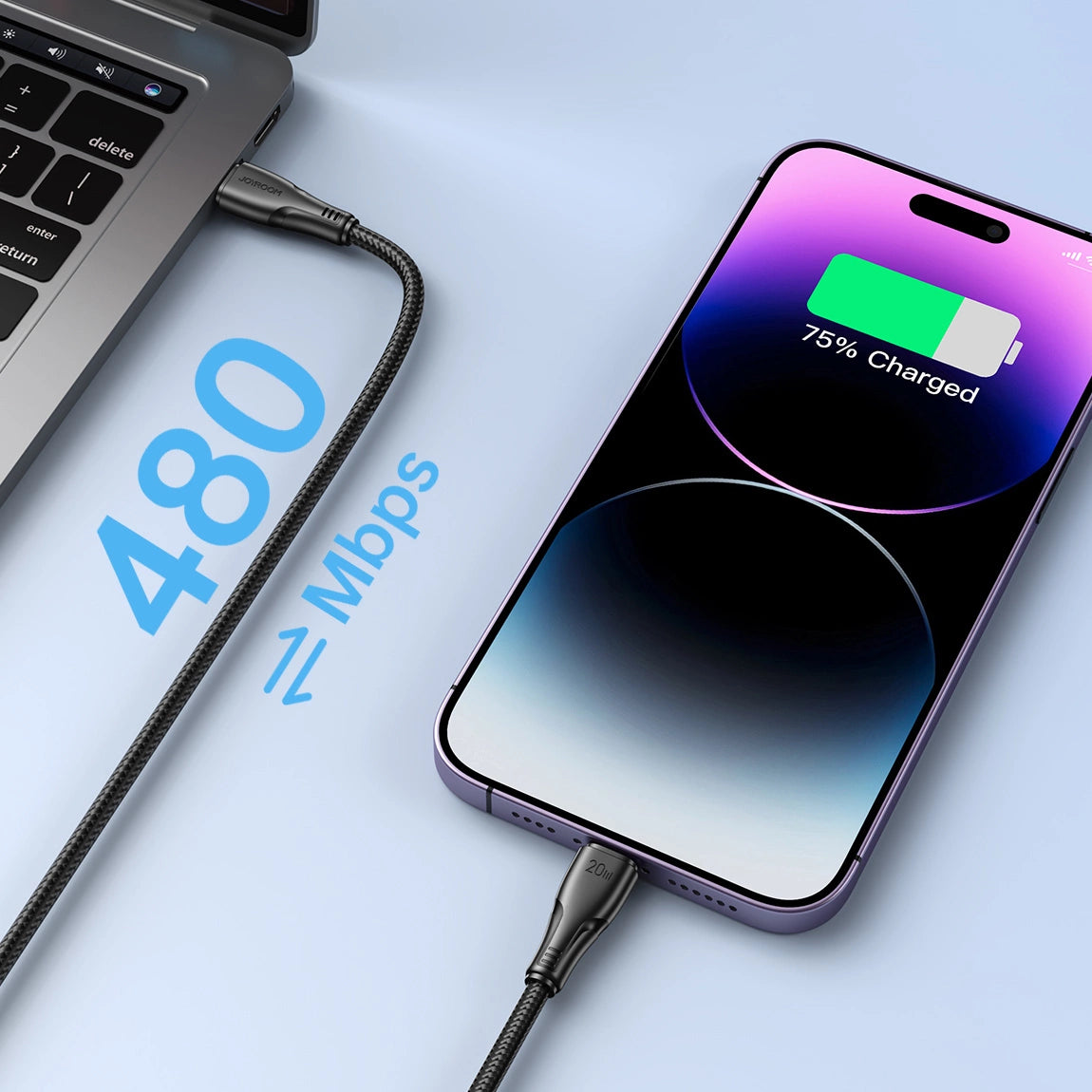Kabel Joyroom Surpass Series A11 Lightning / USB-C 20W 1.2 m - czarny – zdjęcie 16