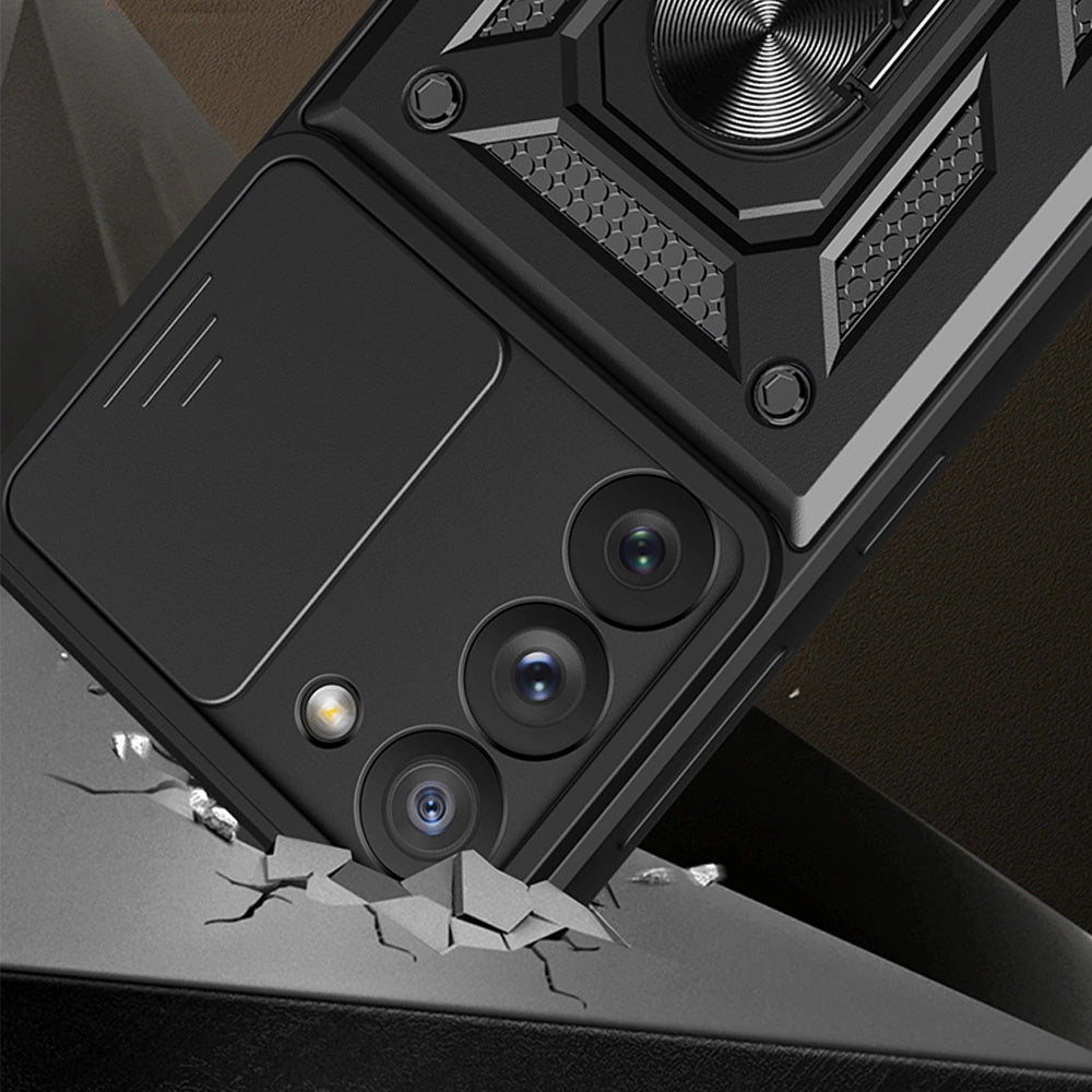 Hybrid Armor Camshield etui do Samsung Galaxy S23+ na aparat czerwone – zdjęcie 2