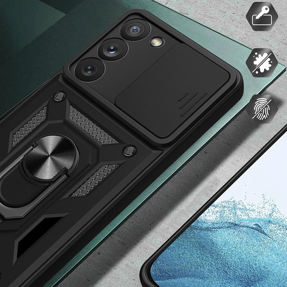Hybrid Armor Camshield etui do Samsung Galaxy S23+ na aparat czerwone – zdjęcie 4