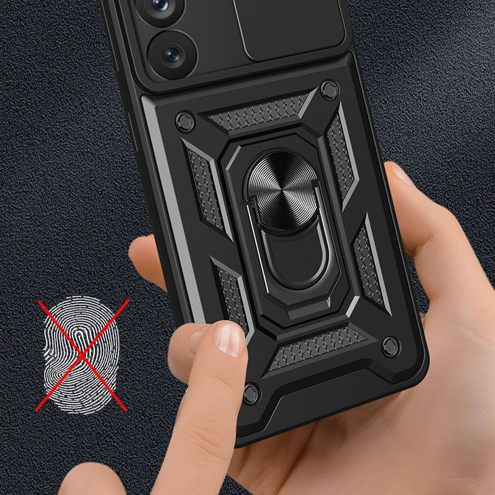 Hybrid Armor Camshield etui do Samsung Galaxy S23+ na aparat czerwone – zdjęcie 5