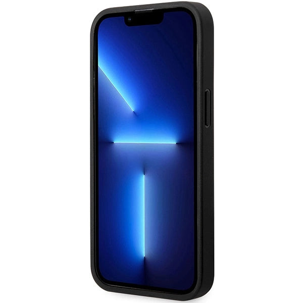 Etui BMW Leather Blue Dots na iPhone 14 Pro - czarne – zdjęcie 5