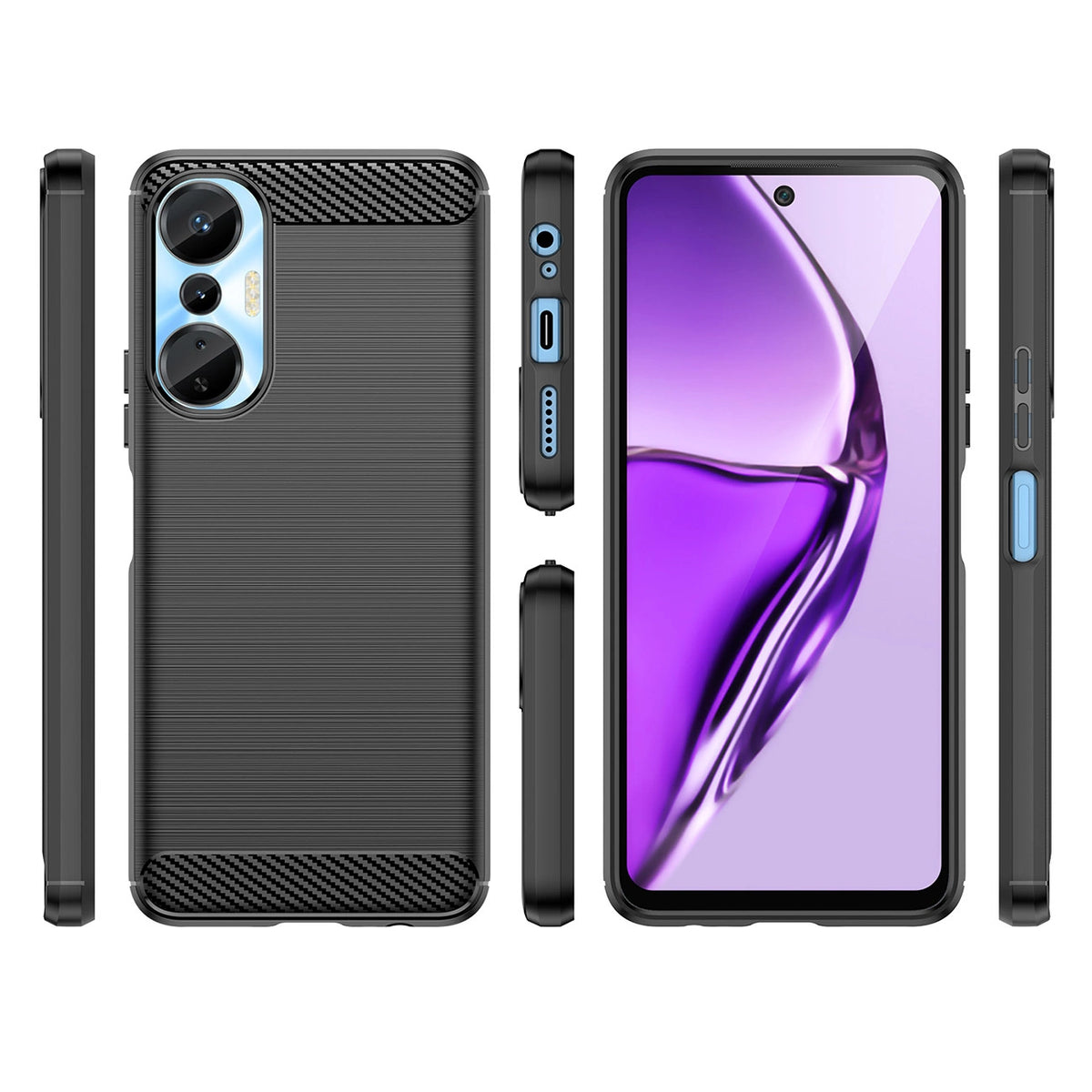 Carbon Case etui do Infinix Hot 20S elastyczny silikonowy karbonowy – zdjęcie 2