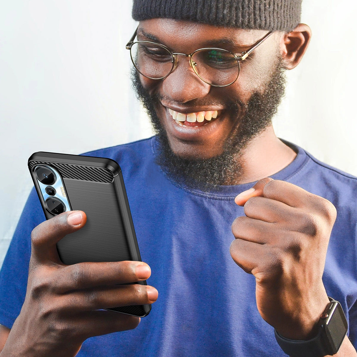 Carbon Case etui do Infinix Hot 20S elastyczny silikonowy karbonowy – zdjęcie 7