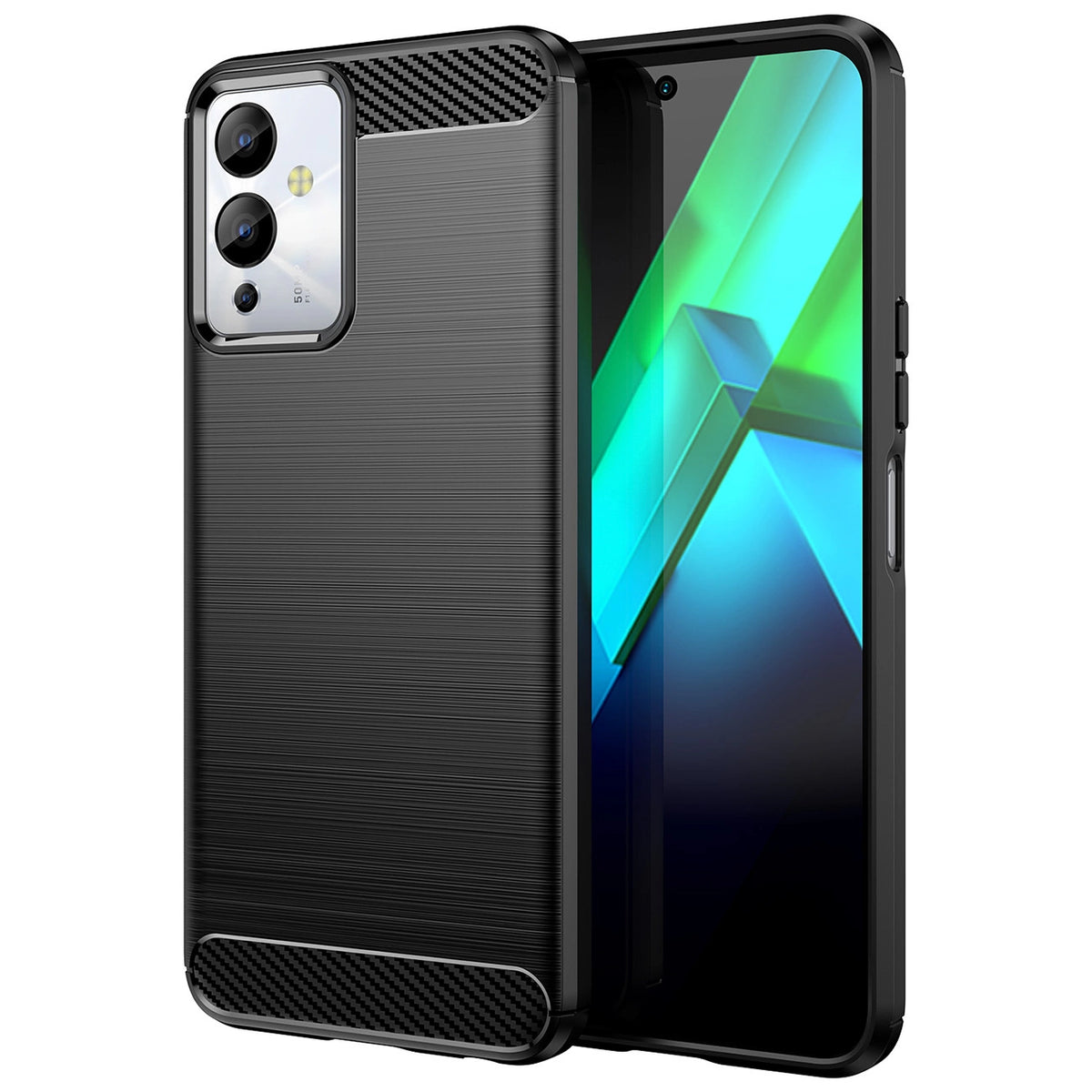 Carbon Case etui do Infinix Note 12i elastyczny silikonowy karbonowy