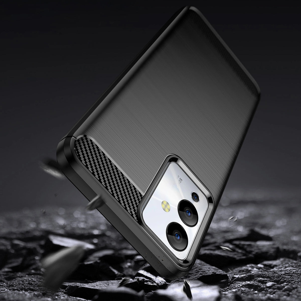 Carbon Case etui do Infinix Note 12i elastyczny silikonowy karbonowy – zdjęcie 3