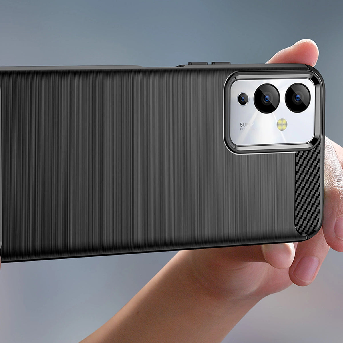 Carbon Case etui do Infinix Note 12i elastyczny silikonowy karbonowy – zdjęcie 5