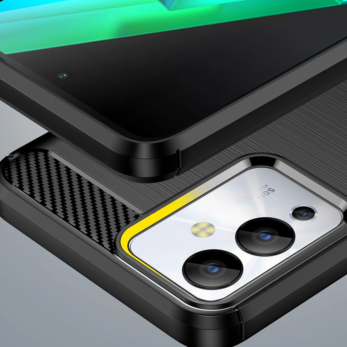 Carbon Case etui do Infinix Note 12i elastyczny silikonowy karbonowy – zdjęcie 6