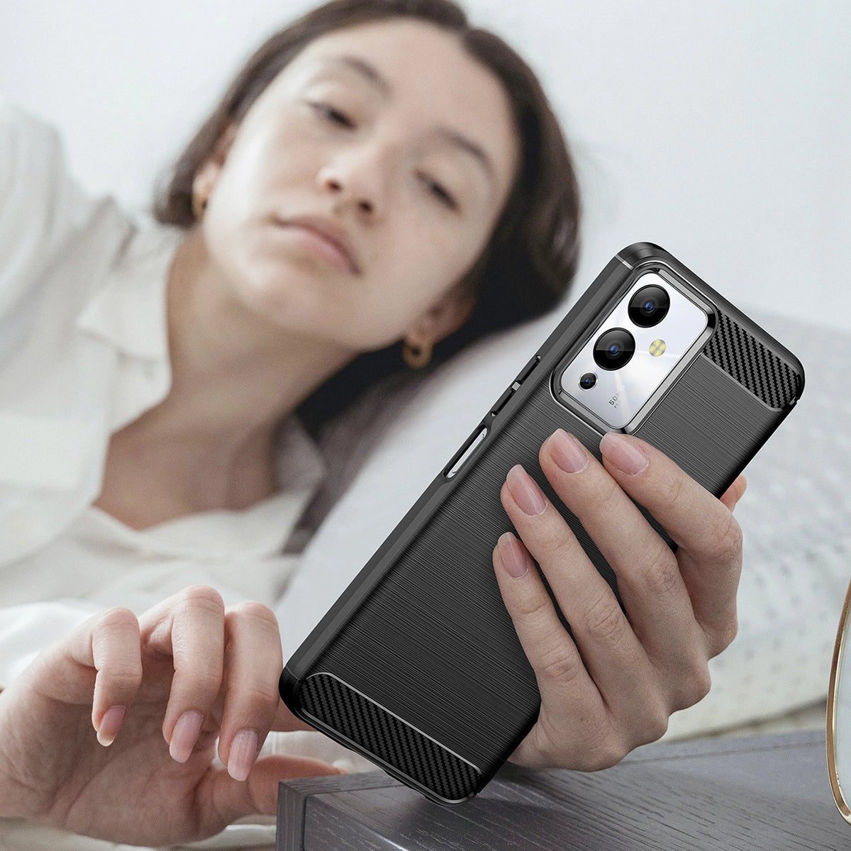 Carbon Case etui do Infinix Note 12i elastyczny silikonowy karbonowy – zdjęcie 7