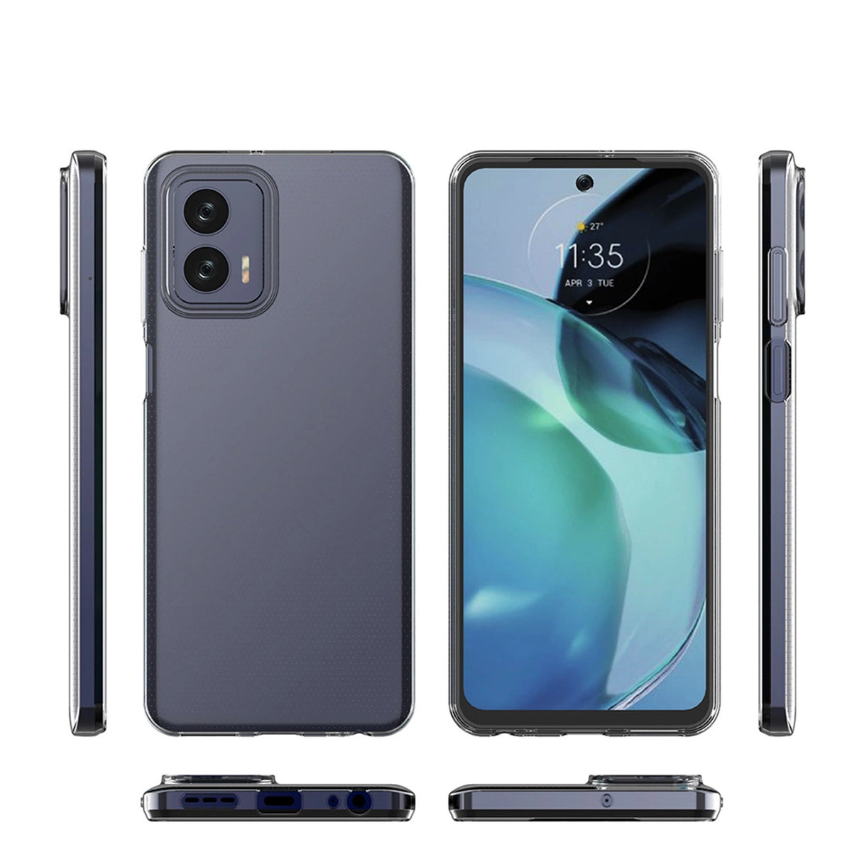 Ultra Clear 0.5mm do Motorola Moto G73 5G cienki pokrowiec przezroczyste – zdjęcie 3