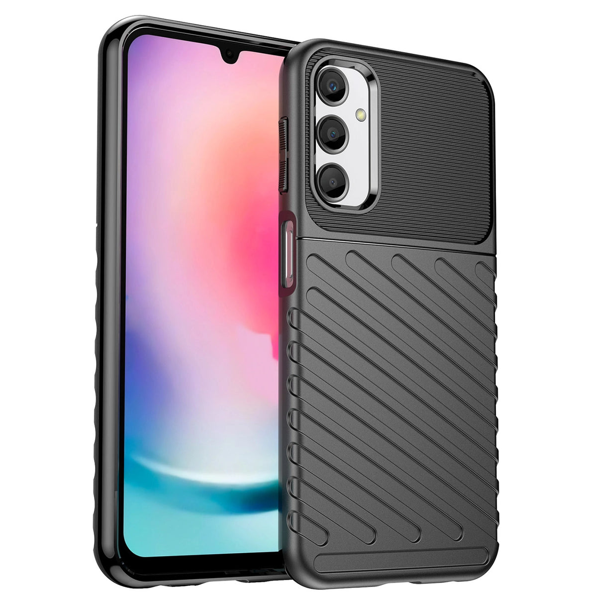 Thunder Case do Samsung Galaxy A24 4G silikonowy pancerny pokrowiec czarne
