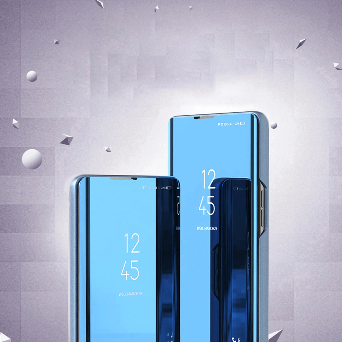 Clear View Case etui do Samsung Galaxy A24 4G pokrowiec z klapką różowe – zdjęcie 3