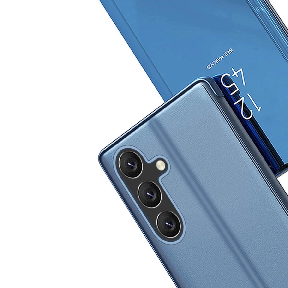 Clear View Case etui do Samsung Galaxy A24 4G pokrowiec z klapką różowe – zdjęcie 6
