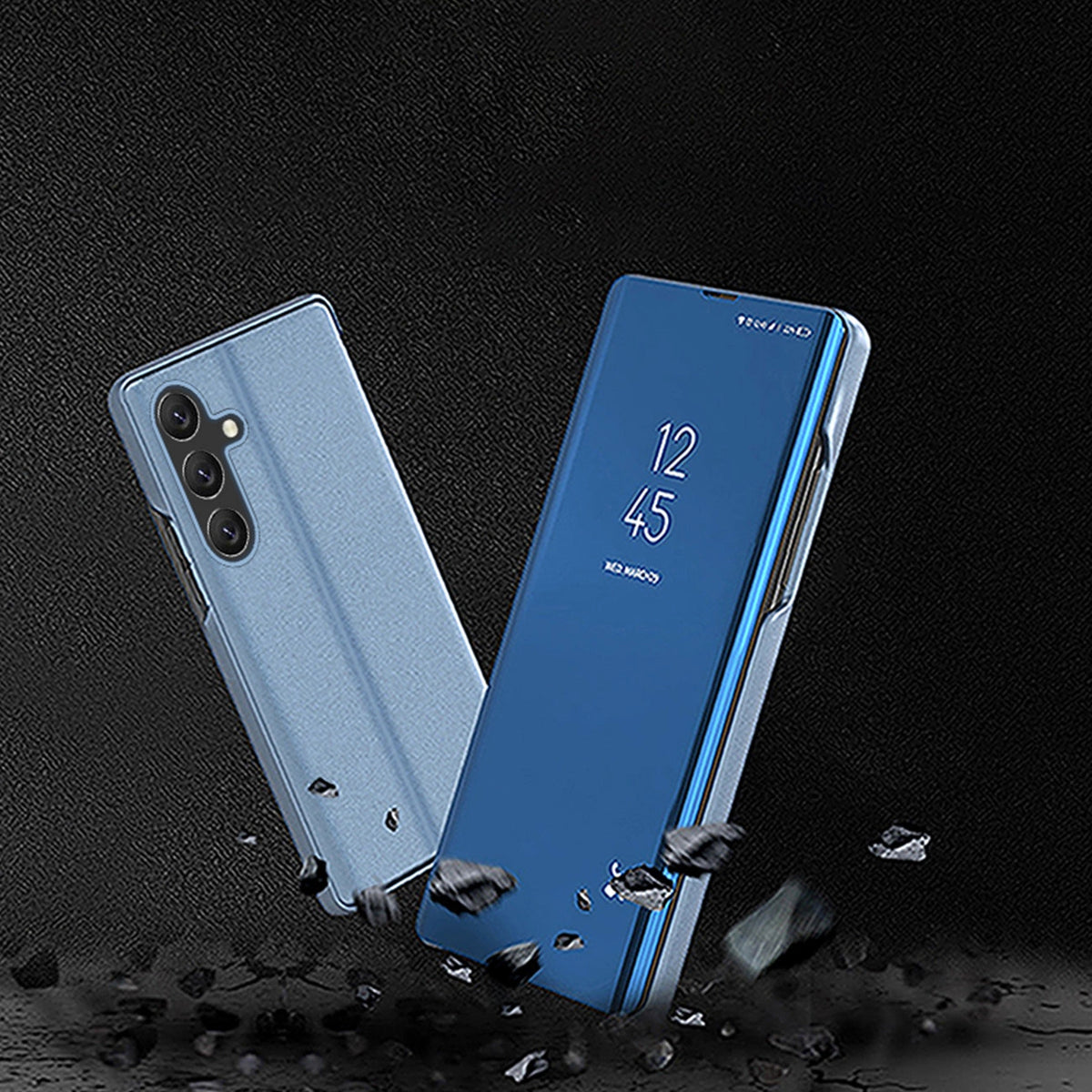 Clear View Case etui do Samsung Galaxy A24 4G pokrowiec z klapką czarne – zdjęcie 8