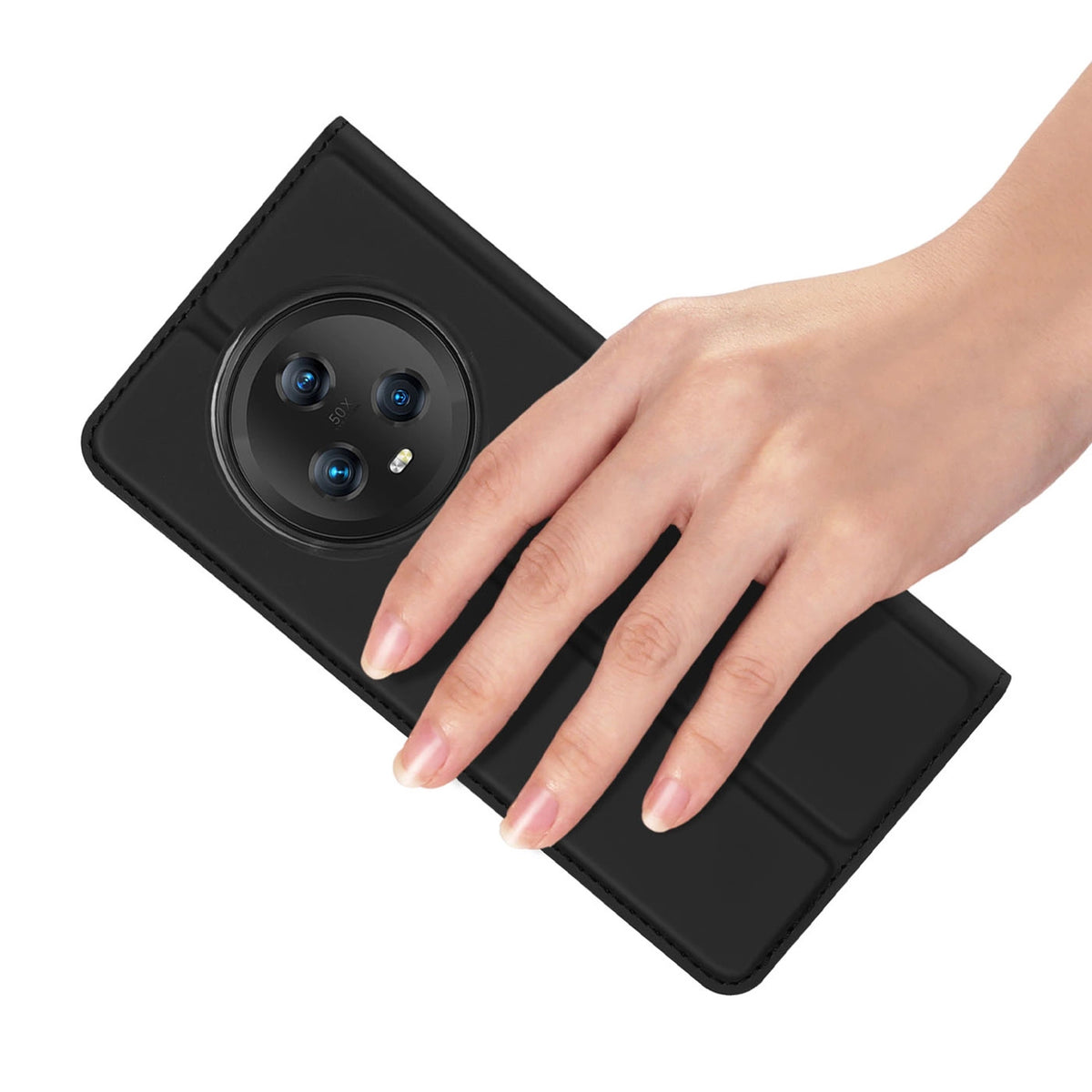 Dux Ducis Skin Pro etui do Honor Magic5 na kartę podstawka czarne – zdjęcie 7
