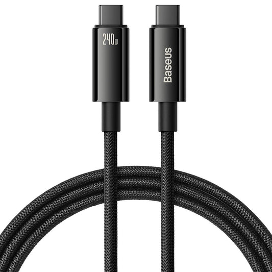 Kabel USB C - USB C 480Mb/s 240W 3m Baseus Tungsten Gold - czarny