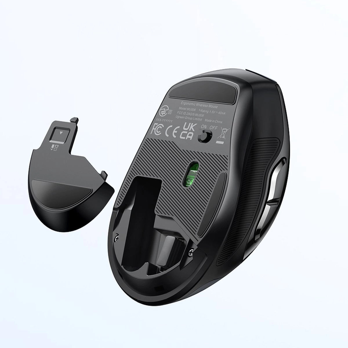 Mysz optyczna Ugreen MU006 bezprzewodowa USB 2.4GHz / Bluetooth - czarna