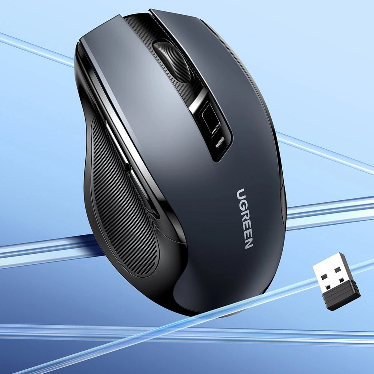 Mysz optyczna Ugreen MU006 bezprzewodowa USB 2.4GHz / Bluetooth - czarna