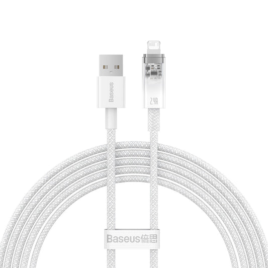 Baseus Explorer Series kabel przewód USB - Lightning 2,4A 2 m biały